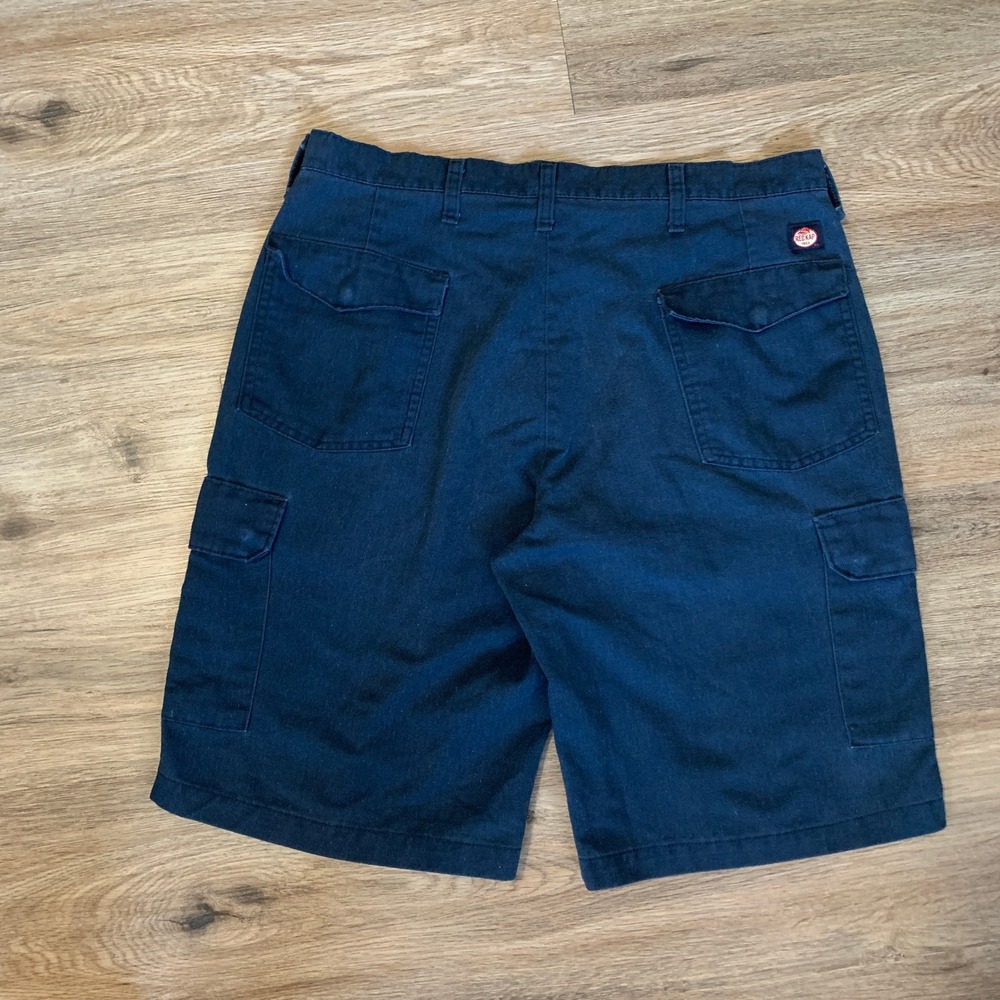 Red Kap Navy Blue Cargo Cotton Utility Work Shorts - Size 34 Mens
